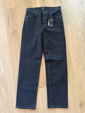 Rails Black Topanga High Rise Straight Jeans